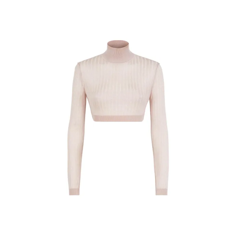 FENDI FW22 Crop Top Women's Pink-0
