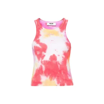 MSGM Tie-Dyed Tank Top