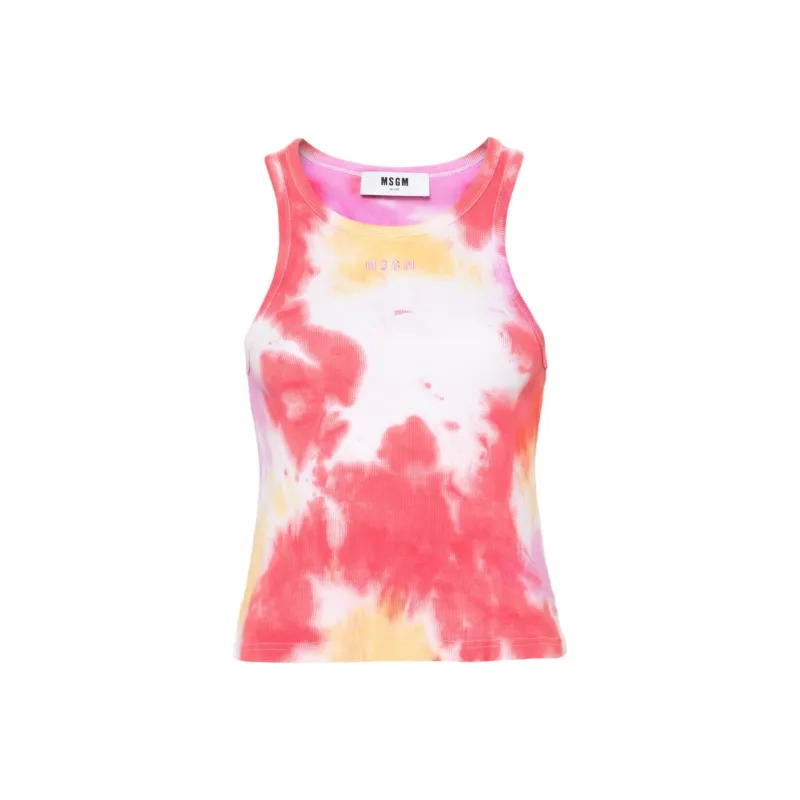MSGM Tie Dyed Tank Top-0