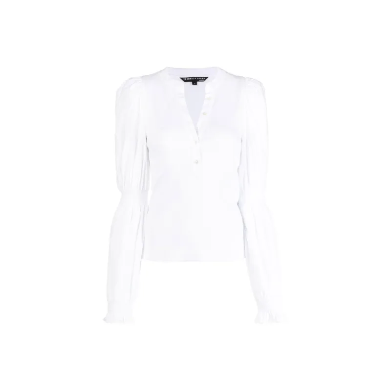 Veronica Beard Effy Puff-sleeve Blouse-0