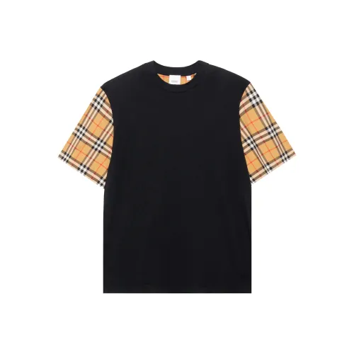 Burberry Serra Check Sleeve T Shirt 'Black'