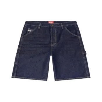 DIESEL Logo Patch Denim Shorts