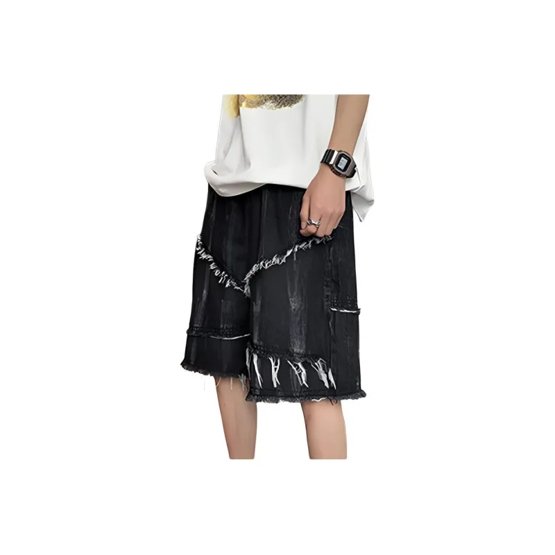 OPMO Denim Shorts Unisex Black-0