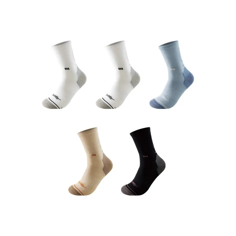 H YXIANG Mid Calf Socks Men's 5 Pack-8
