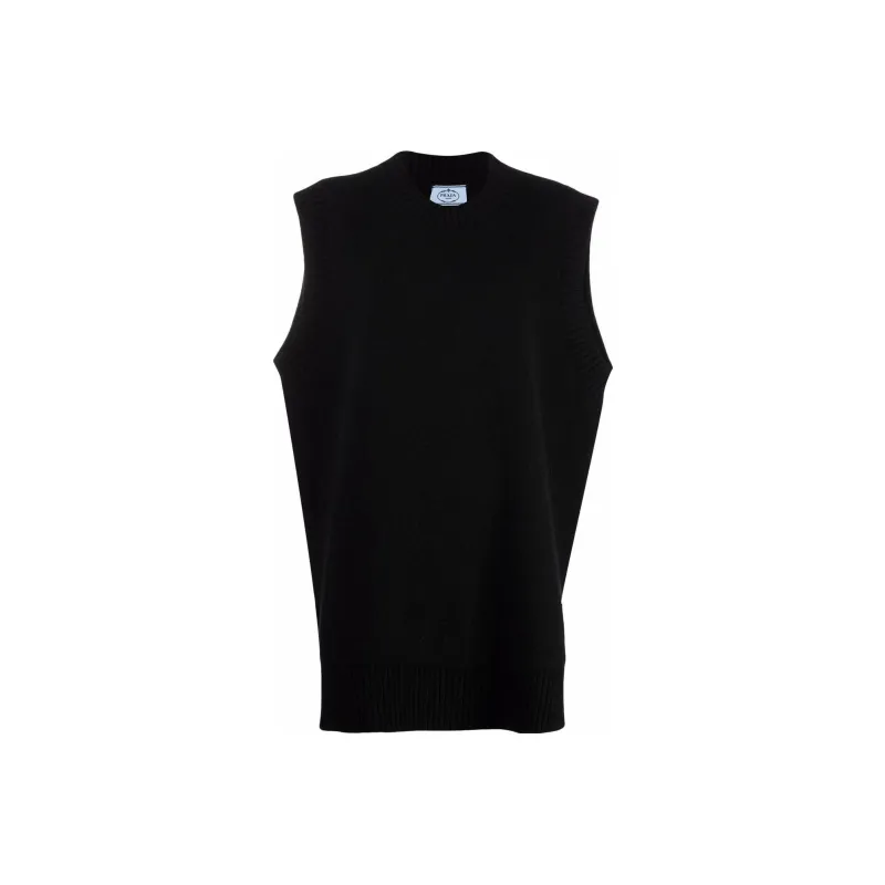 PRADA Rib-Knit Sleeveless Jumper-0