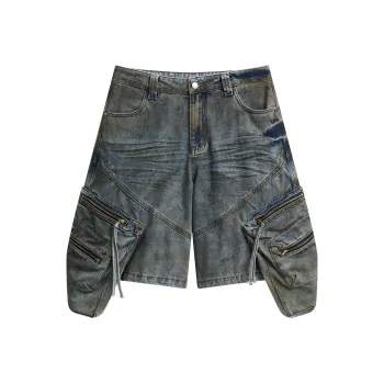 IMXS New Horse Run Collection Denim Shorts Unisex Blue
