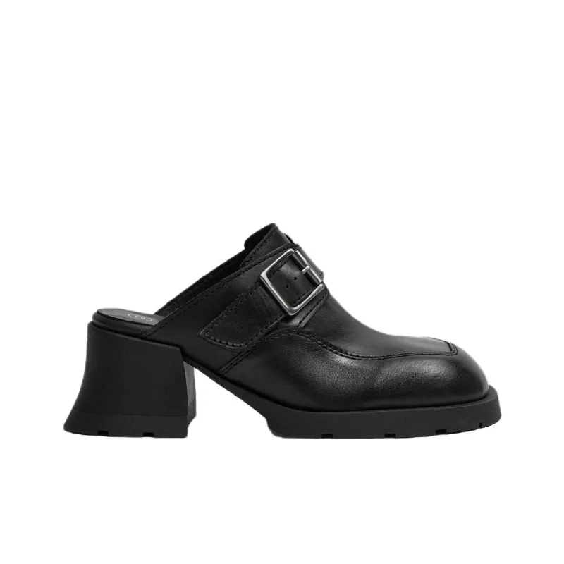 MIISTA Closed Toe Slippers 6.5cm Women's Black-1