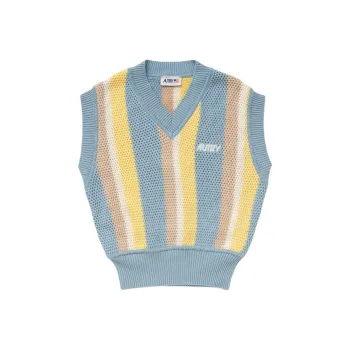 AUTRY Intarsia Knitted V Neck Vest