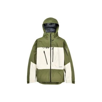 BURTON AK457 GORETEX PRO 3L Ski Tops Men's Wolf Gray Green/Bone White 23 24 Winter Season