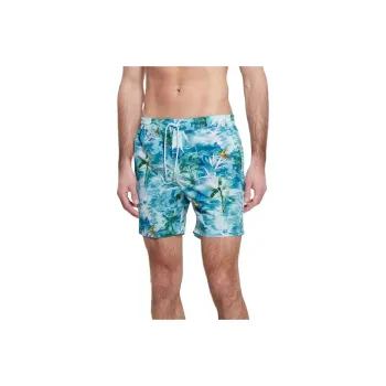 GUESS Medium Hawaii Swim Trunks Swimming Shorts Men's Blue