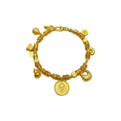 Ruinuo Gold Gourd Woven Adjustable Chain #Good Luck 999 Solid Gold Priced In Gram Bracelets Women's