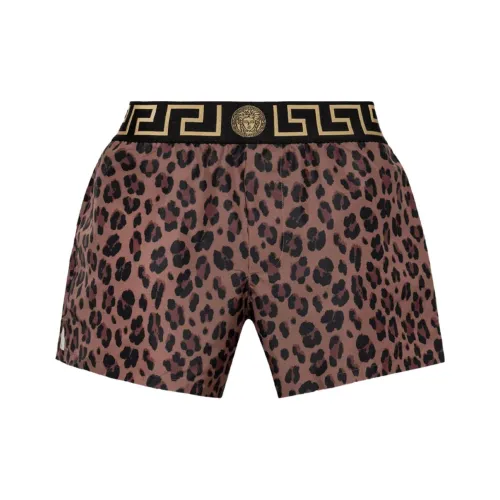 VERSACE Leopard Printed Swim Shorts