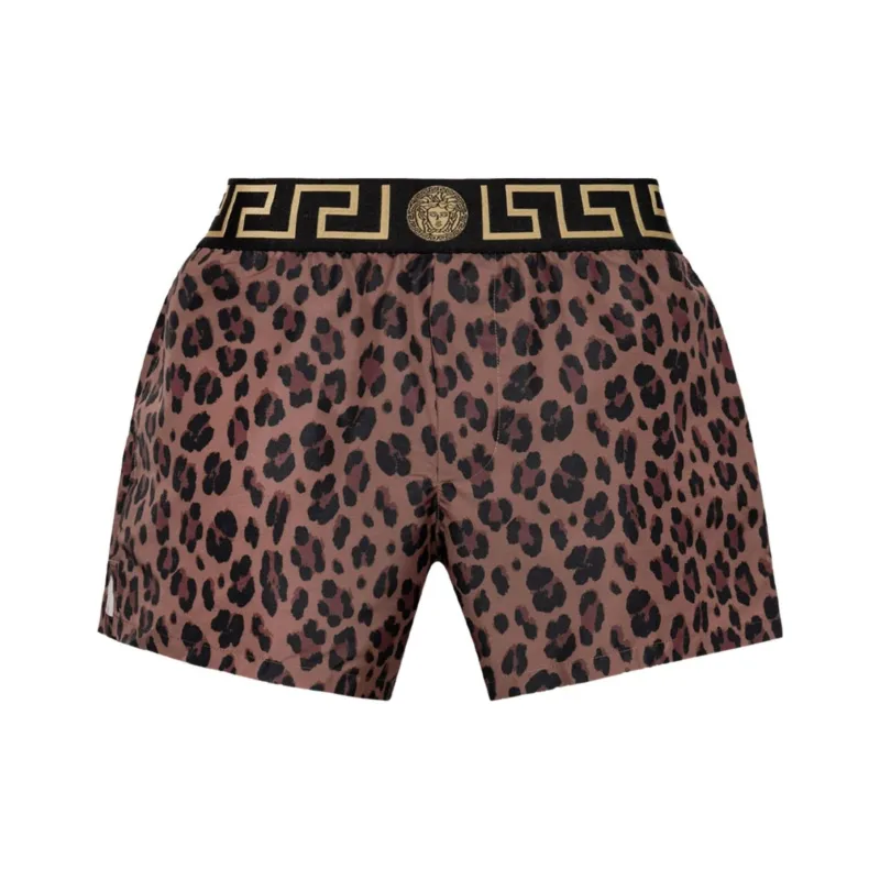 VERSACE Leopard Printed Swim Shorts-0