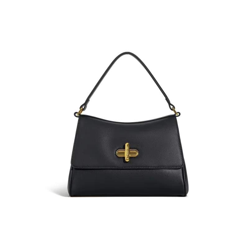 Cthulhu Cow Leather Handbag Medium Size Women's Black-0