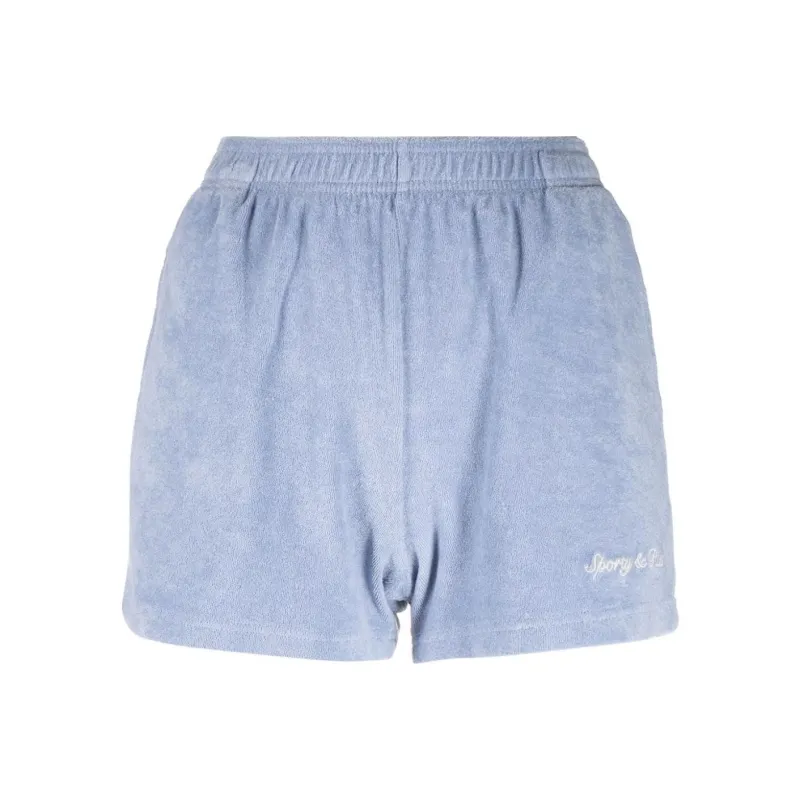 SPORTY & RICH Syracuse Terry cloth Shorts-0