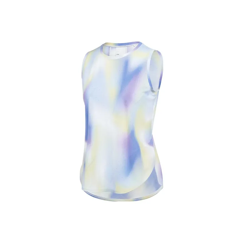 LINING Fitness Series Tank Tops Women's Blue, Green, Purple Cloud All Over Print-0