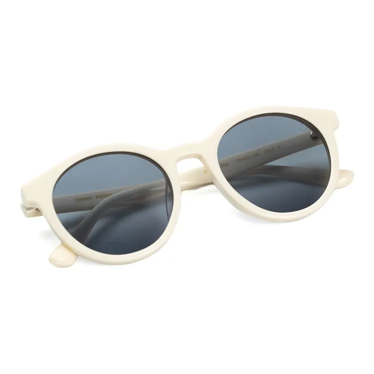 HELEN KELLER Plate Frame Oval Sunglasses Unisex-4