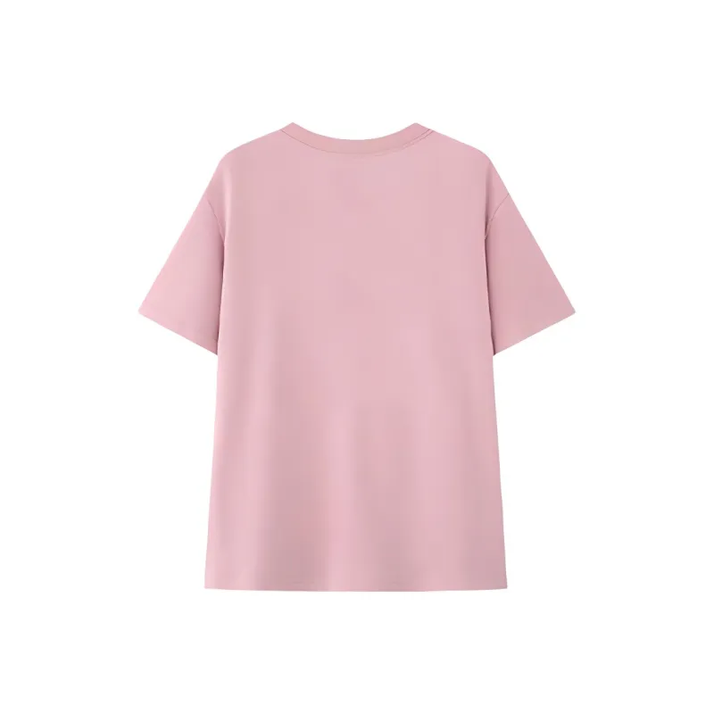 DOKZB T Shirts Women's Pink-1