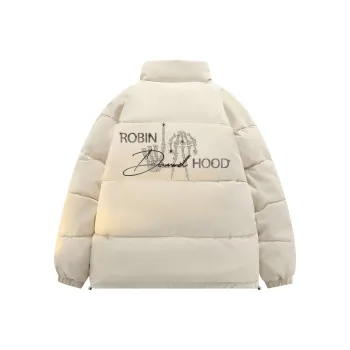ROBINHOOD Puffer Jackets Unisex Ivory White