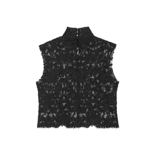 Saint Laurent Abito corto a fiori Nero