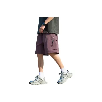 Warrior Huichao Riding The Wind Collection Cargo Shorts Unisex Purple