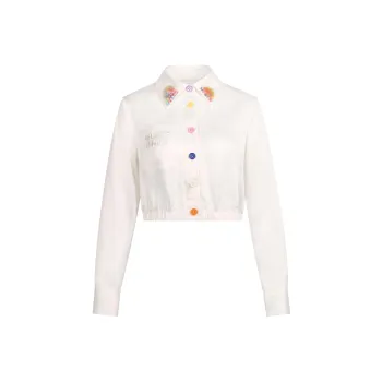 Valeria Obbaco Crop Tops Women's White