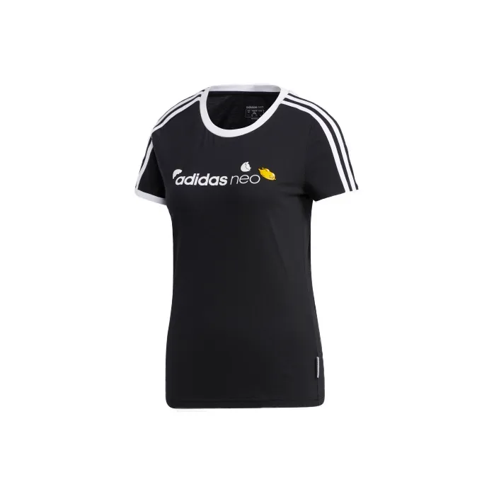 Adidas Neo Set in Sleeve T Shirt Women's Black-0