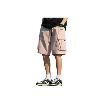 Warrior Huichao Riding The Wind Collection Cargo Shorts Unisex Dusty Pink