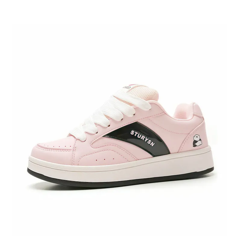 Boldi Kuki Non slip Lightweight Low Top Skateboard Shoes Women's Pink-4