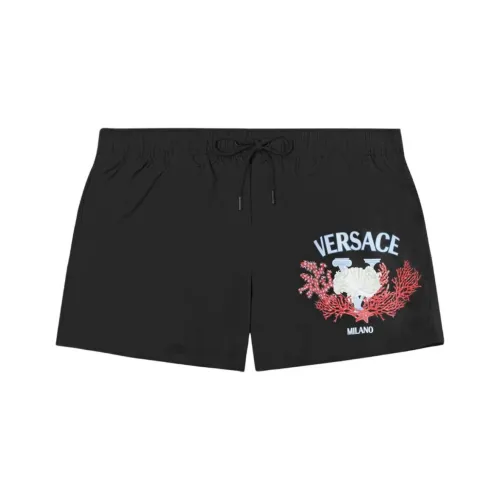VERSACE University Coral Drawstring Swim Shorts