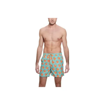 GUESS Citrus Woven Swim Trunks Casual Shorts Men's Blue