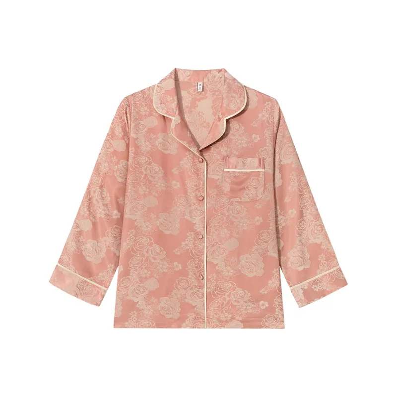 Shanghai Story Pajama Set Women's Flower Language Pink-4