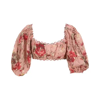 Zimmermann Cassia Scallop Crop Top