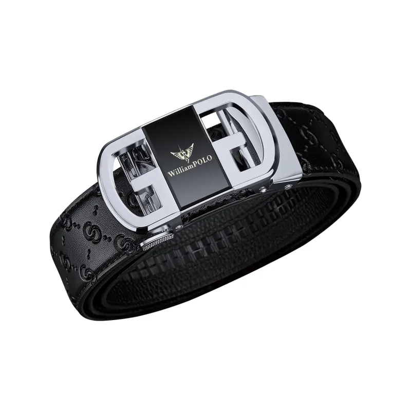 WilliamPOLO Cow Leather Belts Men's 3.5cm Width-18