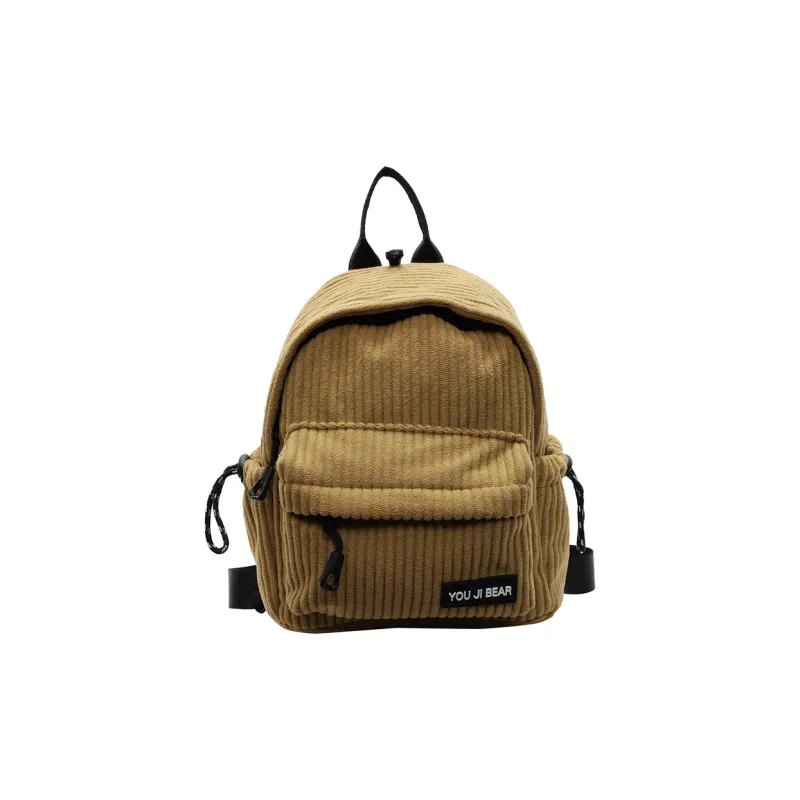 H YXIANG Corduroy Backpack Unisex Multicolor-2
