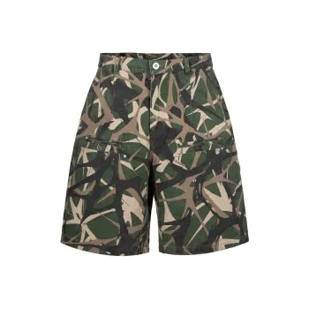 ORANGE DRAGON 2025 Summer Cargo Shorts Unisex Green Camouflage
