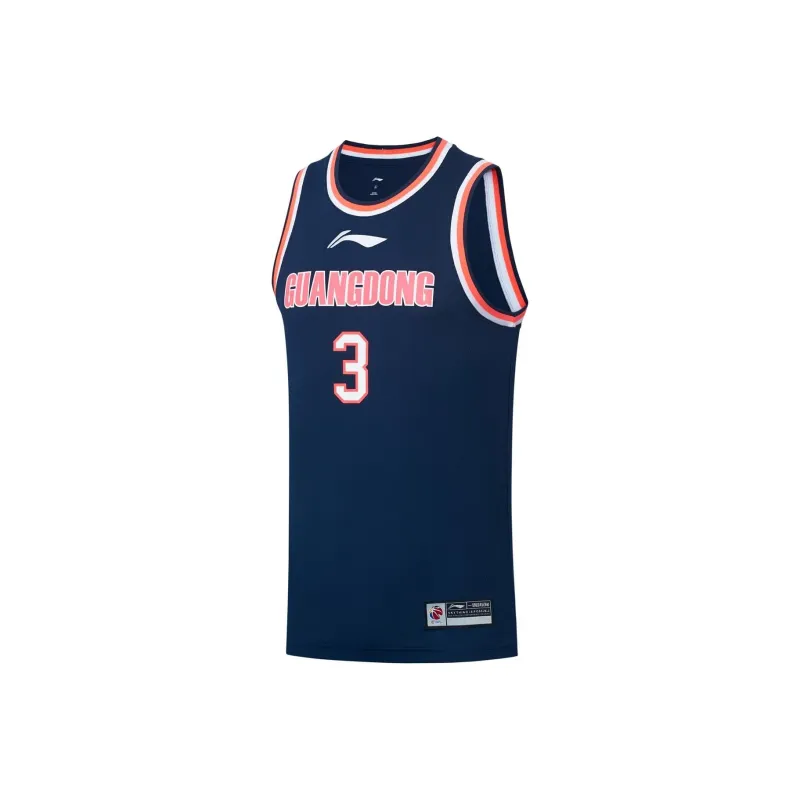 LiNing CBA Collection Professional Basketball Collection Basketball Jersey Men's Blue-0