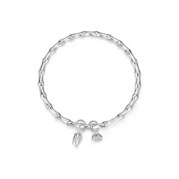 HAOYINFANG 999 Fine Silver Sterling Silver Bracelets Women's