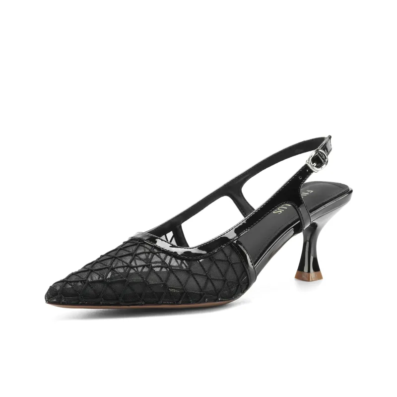 FIVE PLUS Slim Heel High Heels 6cm Women's-5