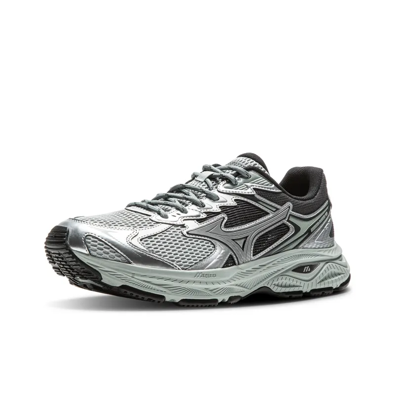 Mizuno RACER V2 Cushioning, Abrasion Resistant, Lightweight, And Breathable Low Top Running Shoes Unisex Silver-1