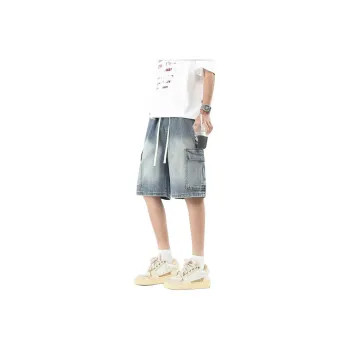 BEAR UNION Denim Shorts Unisex Dark Blue