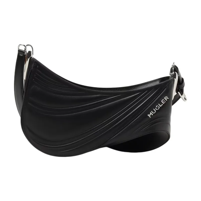 Mugler Leather Shoulder Bag Women's Black-0