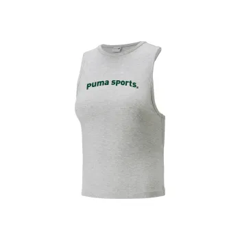 PUMA Tank Tops Women's Light Mixed Gray