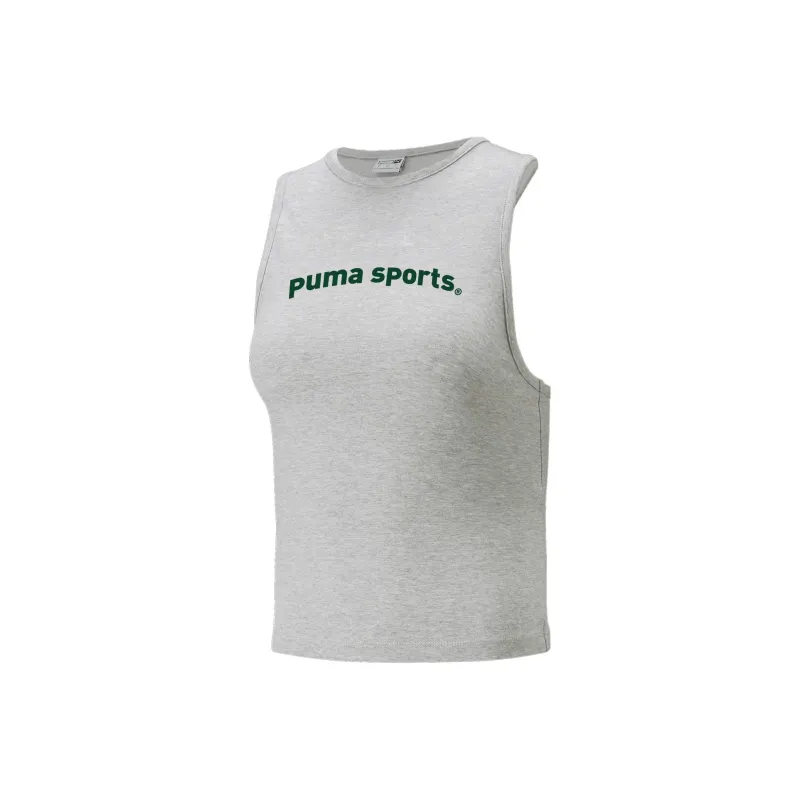 PUMA Tank Tops Women's Light Mixed Gray-0