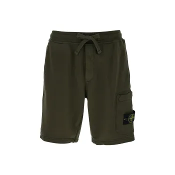 STONE ISLAND Fleece Logo Shorts