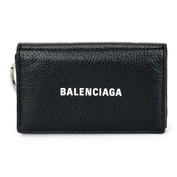 Balenciaga Calfskin Key Pouch Men Black