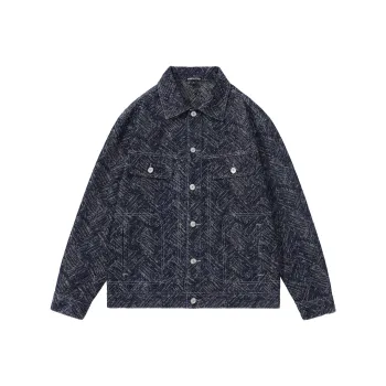 SANTASTIC Denim Jacket Men's Dark Blue