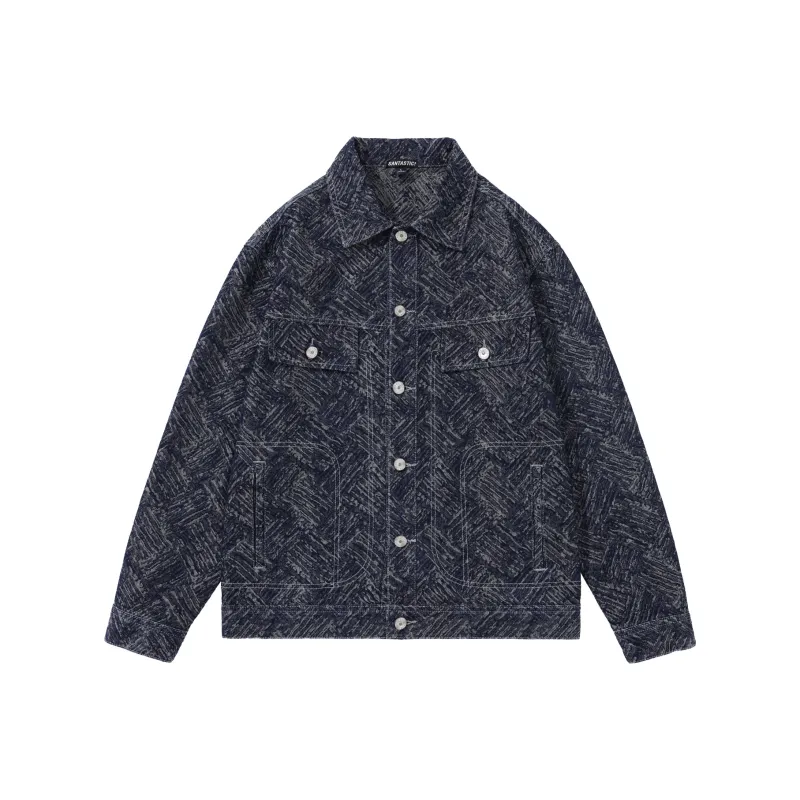 SANTASTIC Denim Jacket Men's Dark Blue-0