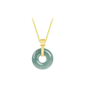 Emerald Glutinous Jade Necklaces Women's
