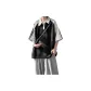 Black with White Collar